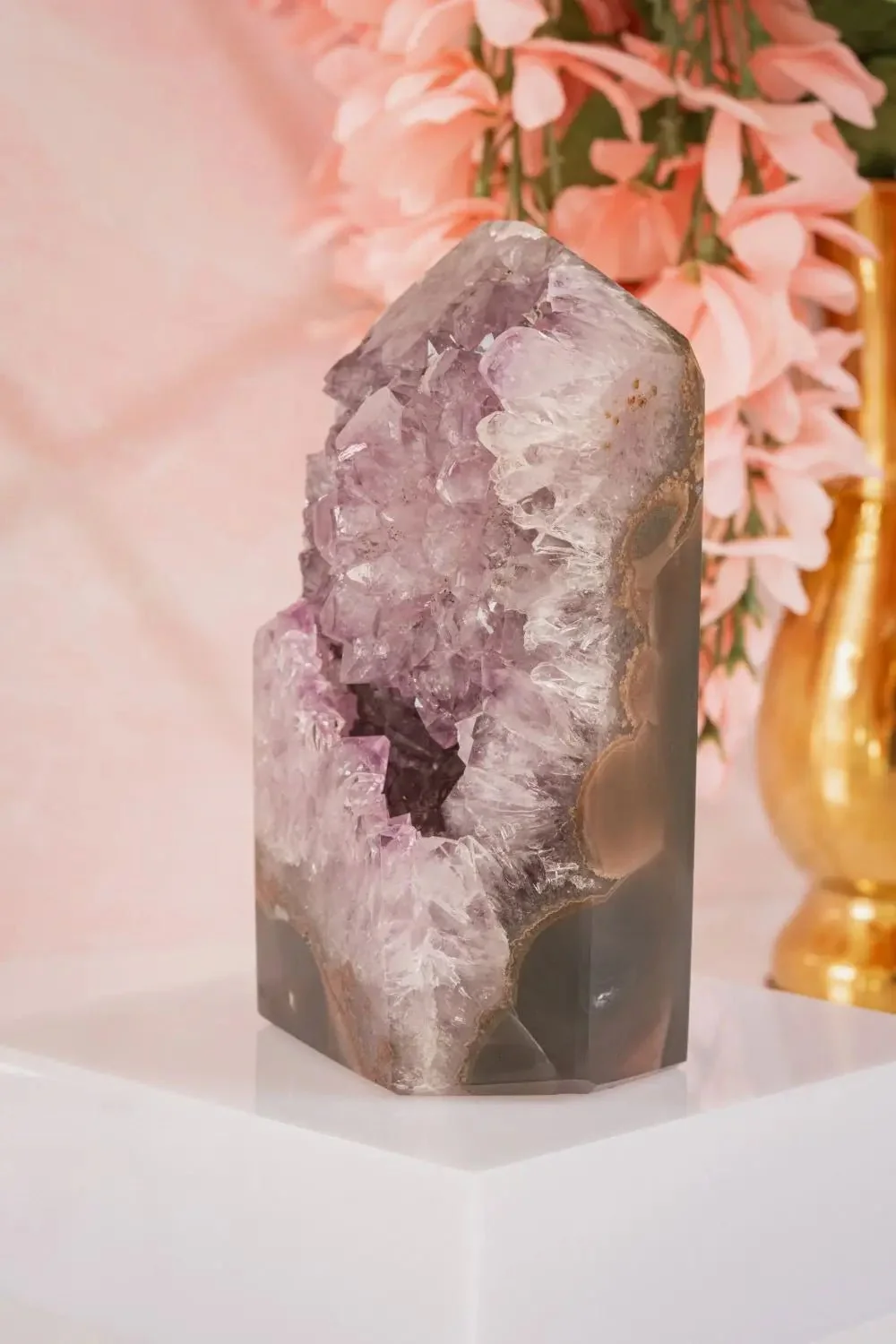 7" Amethyst Geode Quartz Tower 4.6 Lbs - Image 5