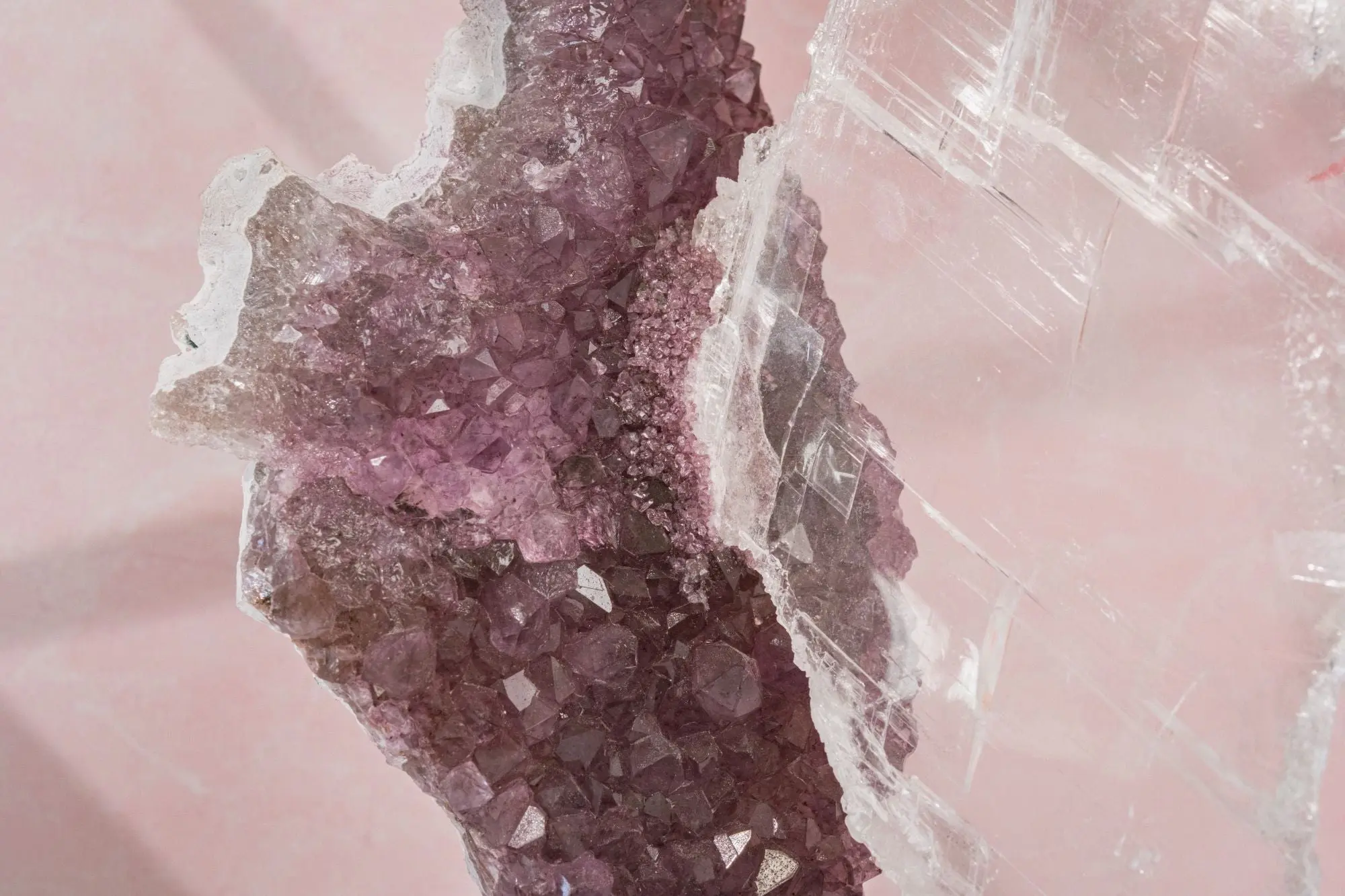 Amethyst Flowers With Selenite Gypsum - Image 4