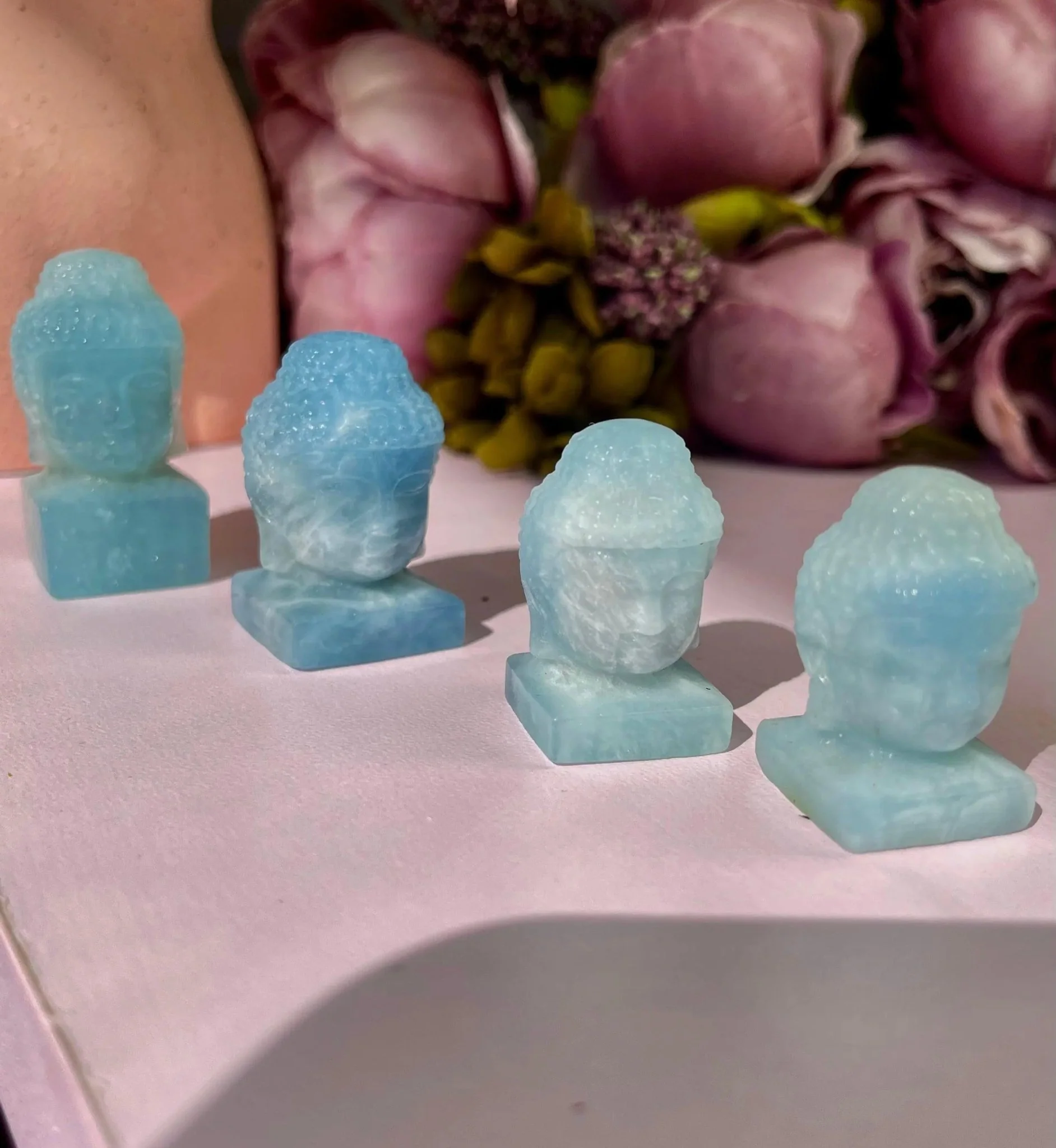 Pure Aquamarine Buddha Heads - Image 6