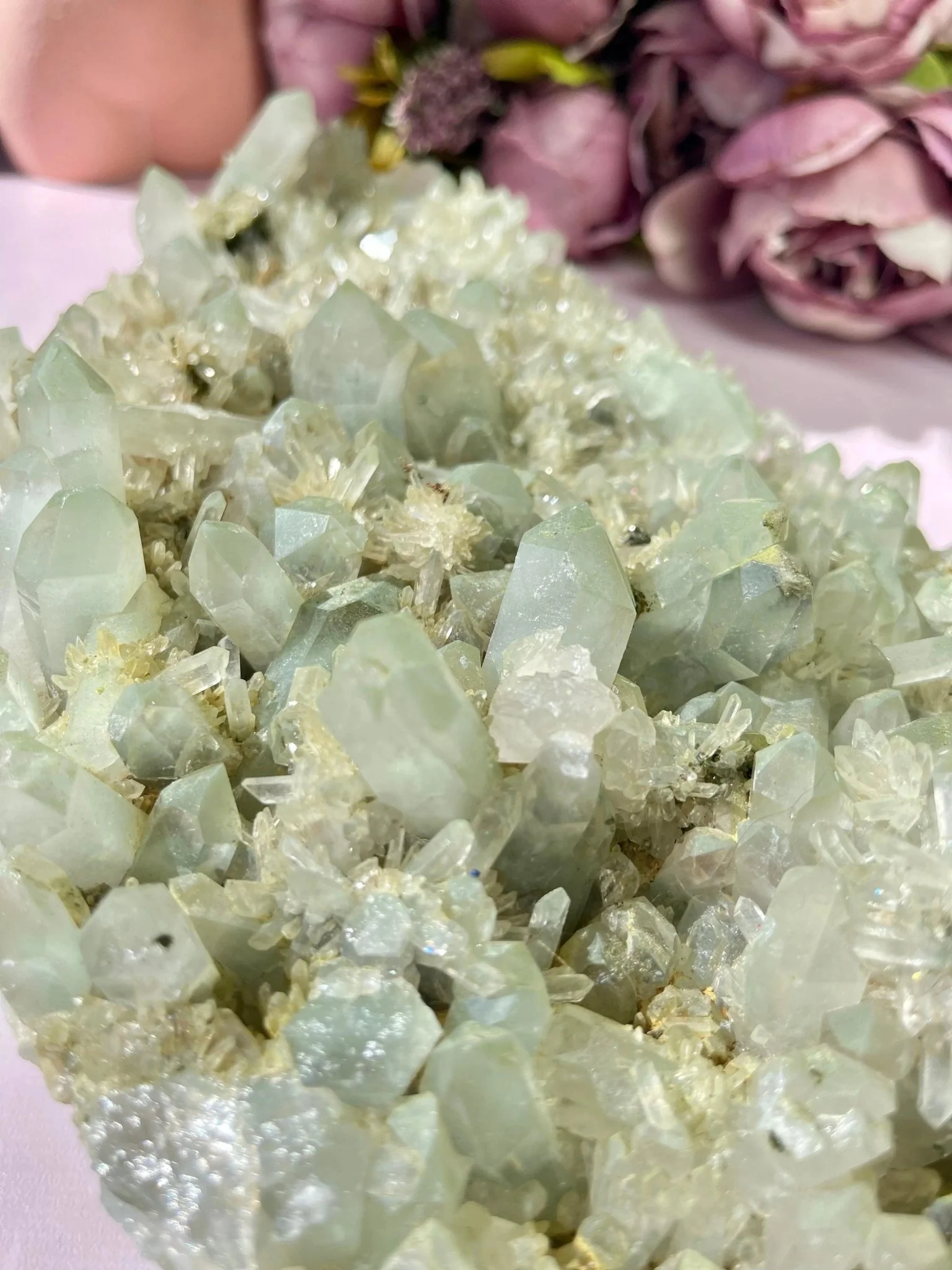 Rare Epidote Quartz on Green Chlorite Quartz Specimen Size: 13 × 8 inches - Image 3