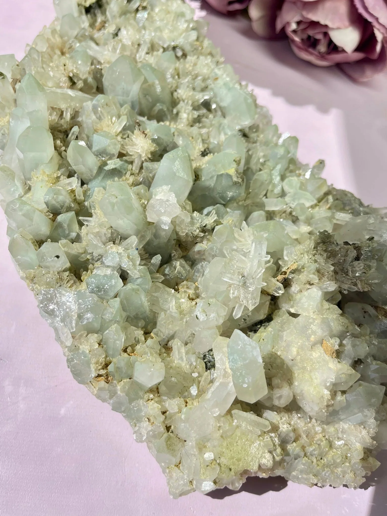 Rare Epidote Quartz on Green Chlorite Quartz Specimen Size: 13 × 8 inches - Image 4