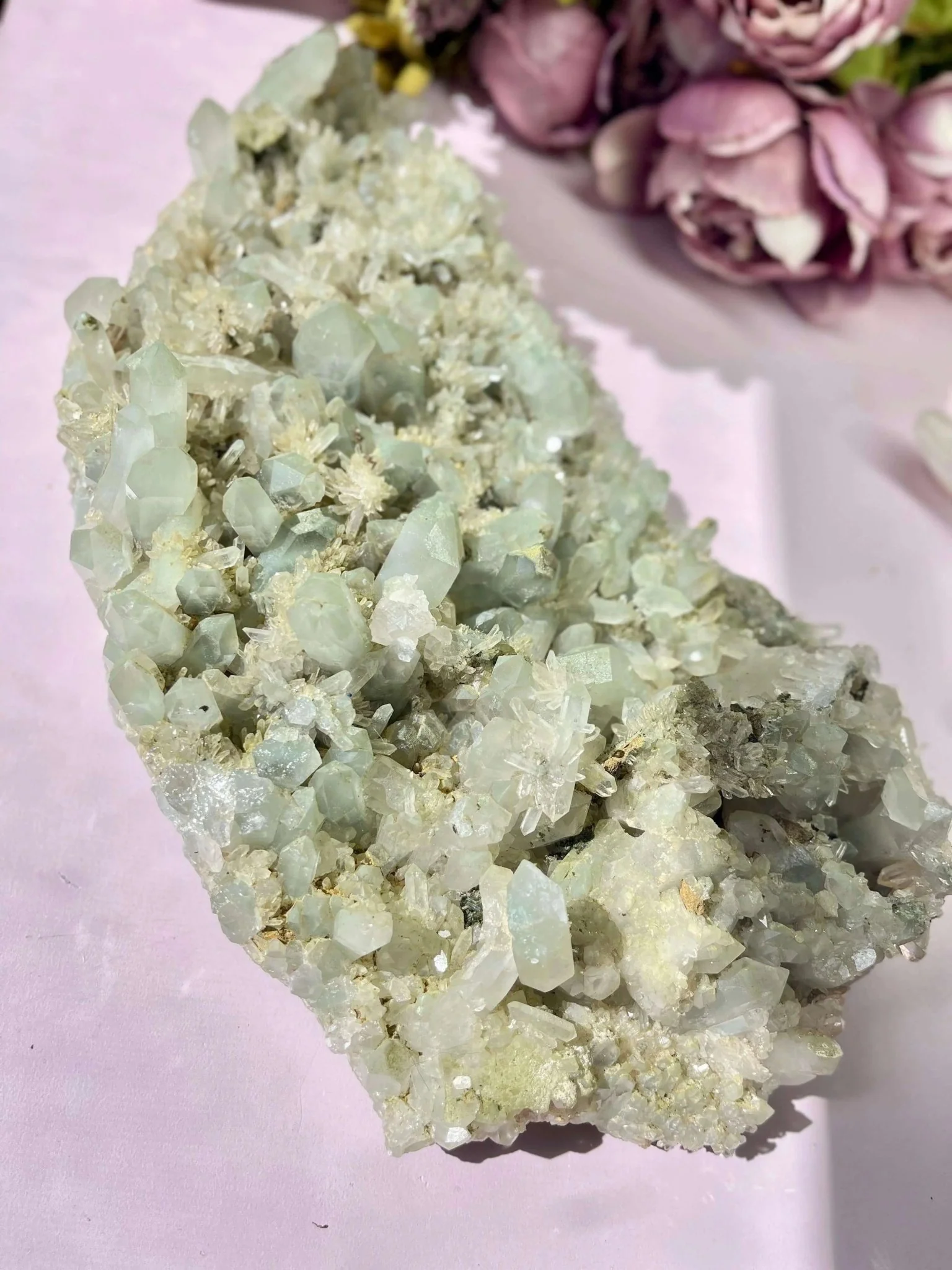 Rare Epidote Quartz on Green Chlorite Quartz Specimen Size: 13 × 8 inches - Image 5