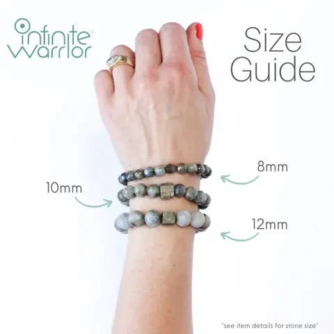 NEW Resort Wear Dubai Aquamarine + Gold Rings Healing Bracelet - Image 3